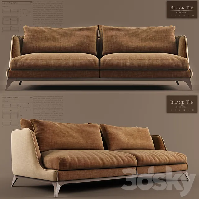 Brando sofa by Black Tie 3DS Max Model