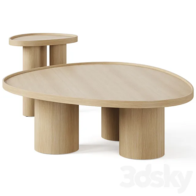 Brasero oak coffee table by LA REDOUTE INTERIEURS 3DS Max Model