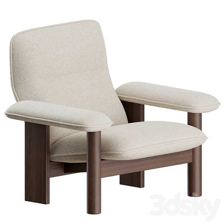 Brasilia Lounge Chair + Ottoman by Menu 3DS Max