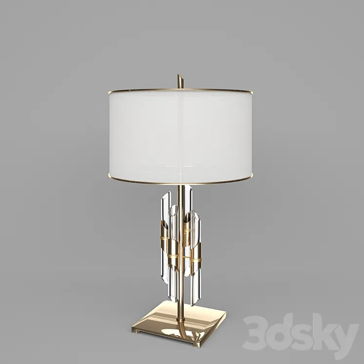 Brass and Crystal Rod Table Lamp 3DS Max