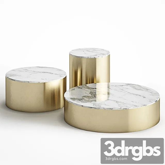 Brass and marble coffee table set cazarina interiors 2 3dsmax Download