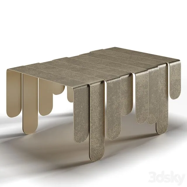 Brass coffee table XILO by DE CASTELLI 3dsMax Model