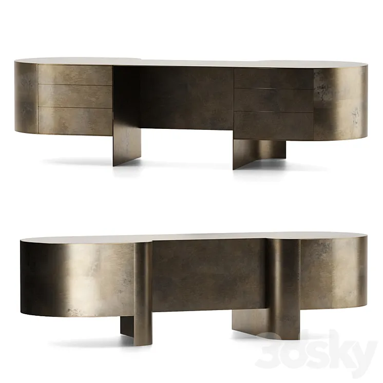 Brass Console by Brian Thoreen 3DS Max