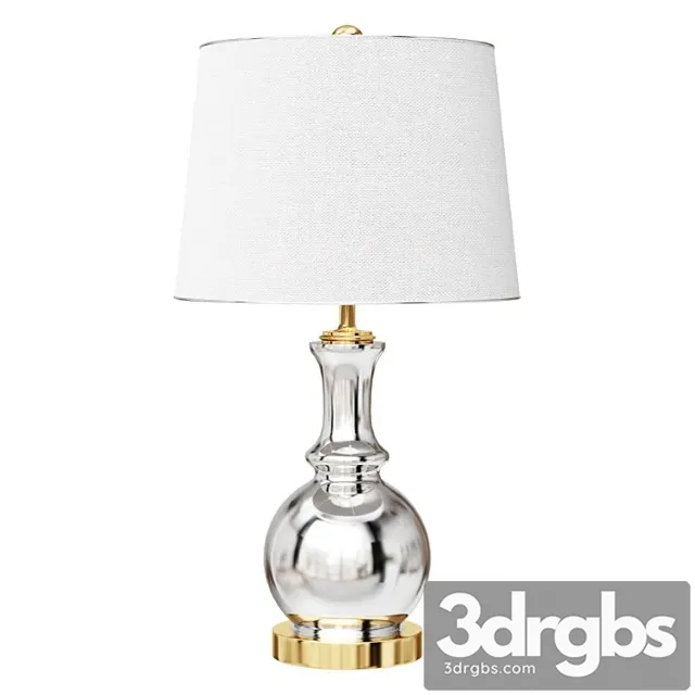 Brass gold glass table lamp (set of 2)