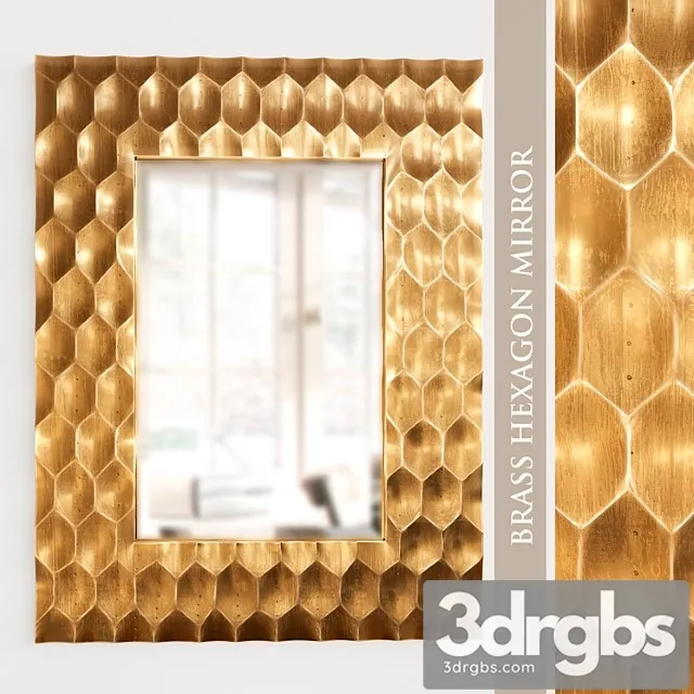 Brass hexagon mirror 3dsmax Download