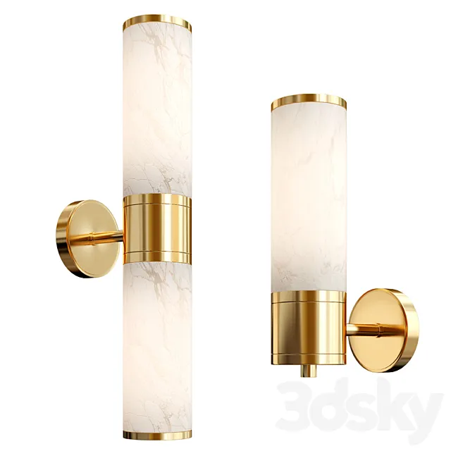 Brass Marble Wall Lamp 3ds Max