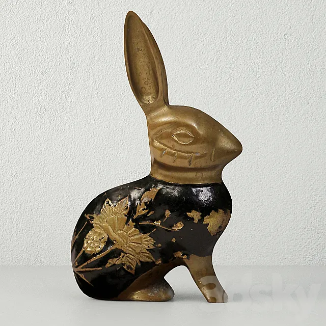 Brass Rabbit 3ds Max