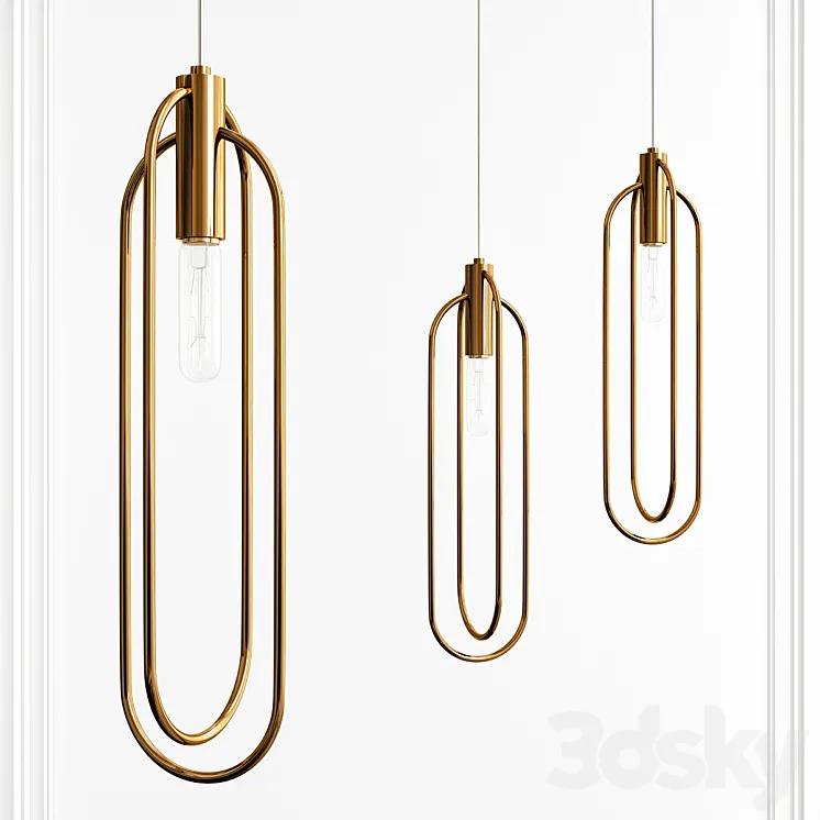 Brass tube hanger 3DS Max