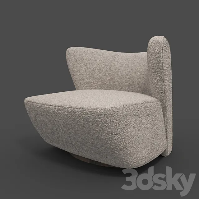 Brazilian Lounge Chair by Juliana Lima Vasconcellos and Matheus Barreto 3DSMax File