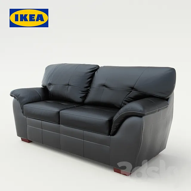 B?RBU Sofa Bed 2-seater. black 3DSMax File