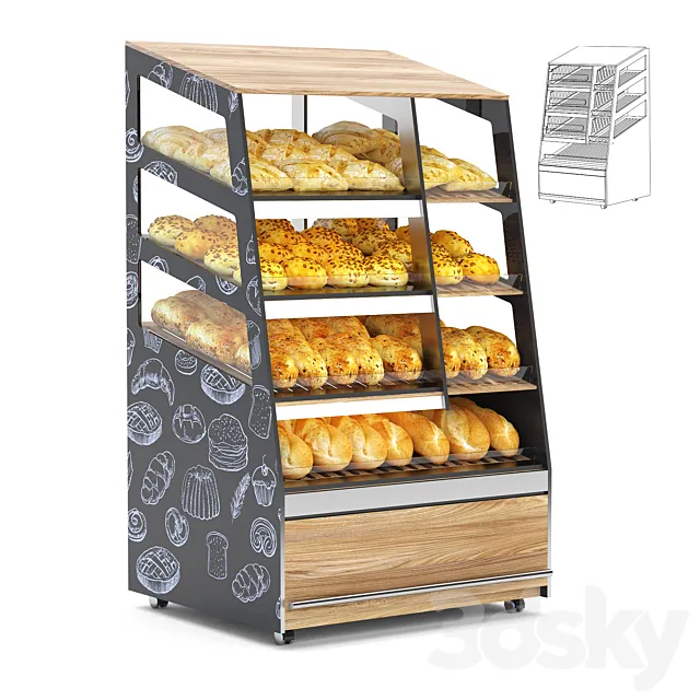 Bread rack OvenBake 3DS Max Model