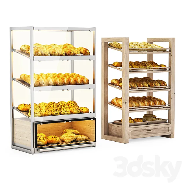 Bread racks with filling 3dsMax Model