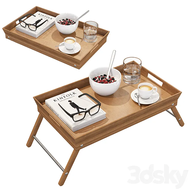 Breakfast Bed Tray 3DS Max