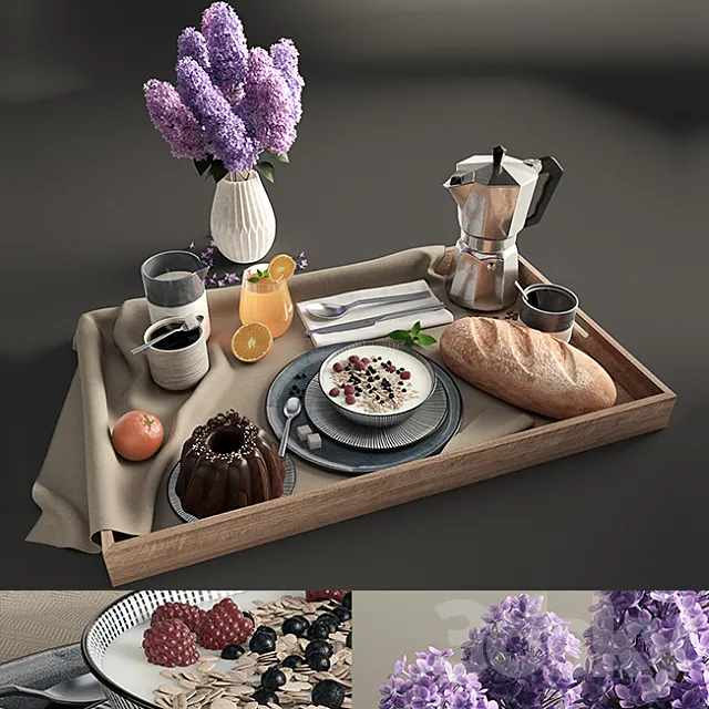 Breakfast Set 3ds Max