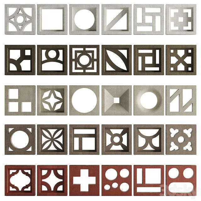 Breeze blocks 3dsMax Model