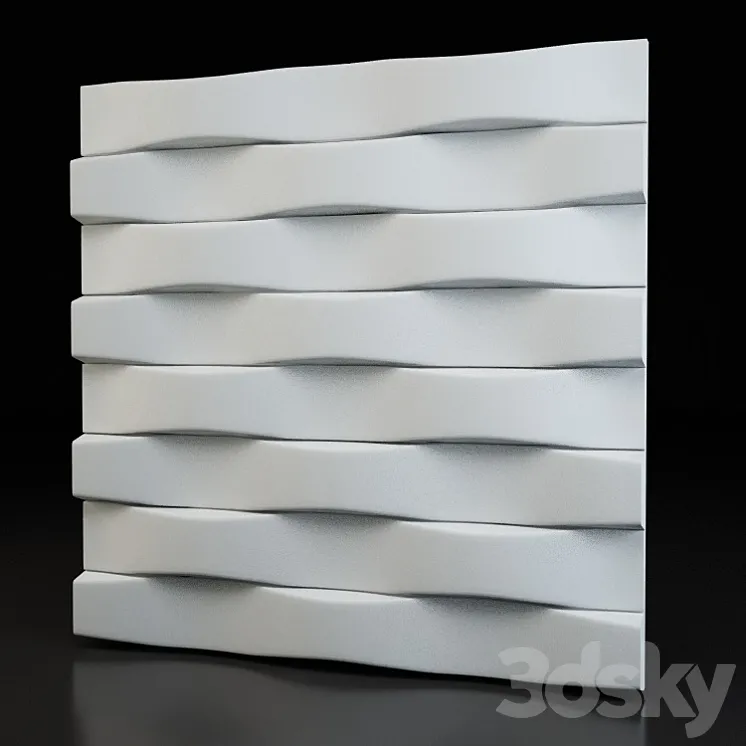 Brick-3d plaster panel 3DS Max