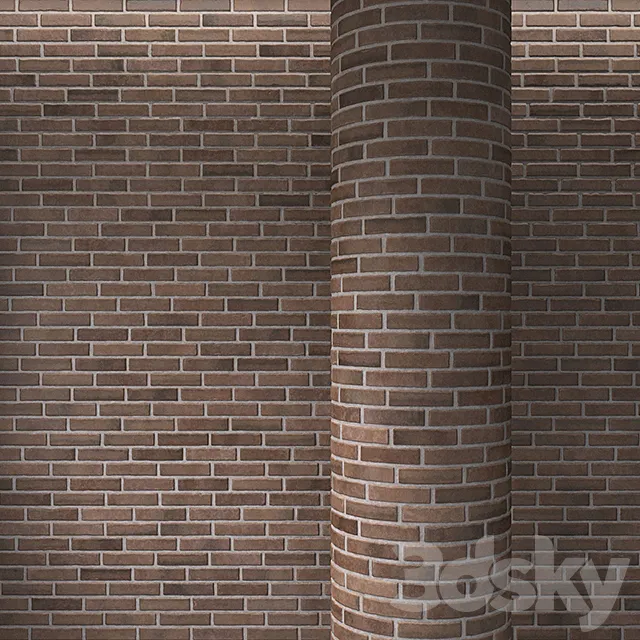 Brick brown masonry 3DS Max Model