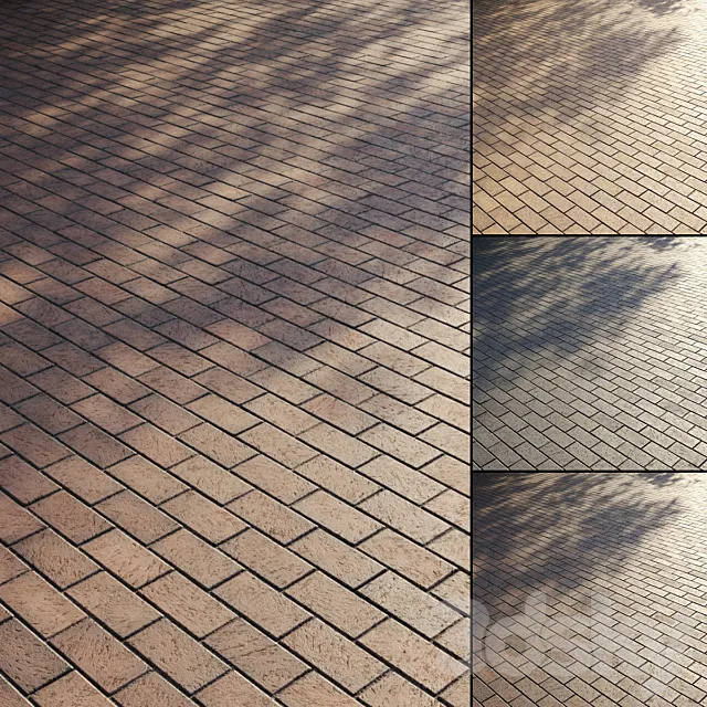 Brick paving slabs Type 1 3DS Max Model