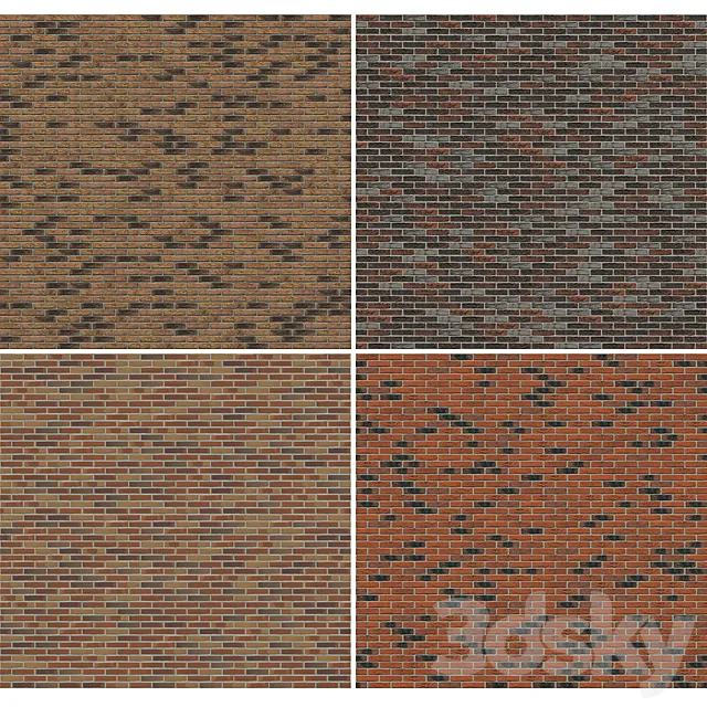 Brick. Seamless texture. Part 1. 3DS Max Model