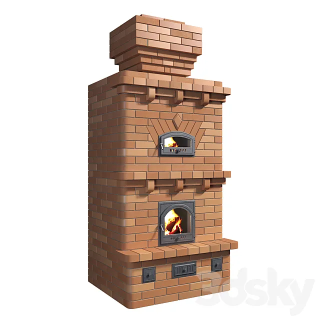 Brick stove 3DSMax File