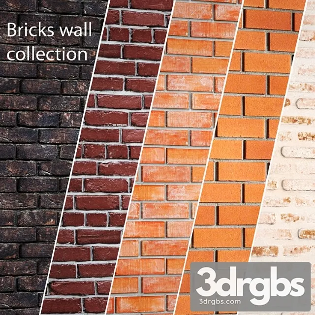 Brick Wall Collection 2 Wall Decor Brick Masonry Clinker Decorative Brown Loft Panel Stone Masonry 3dsmax Download