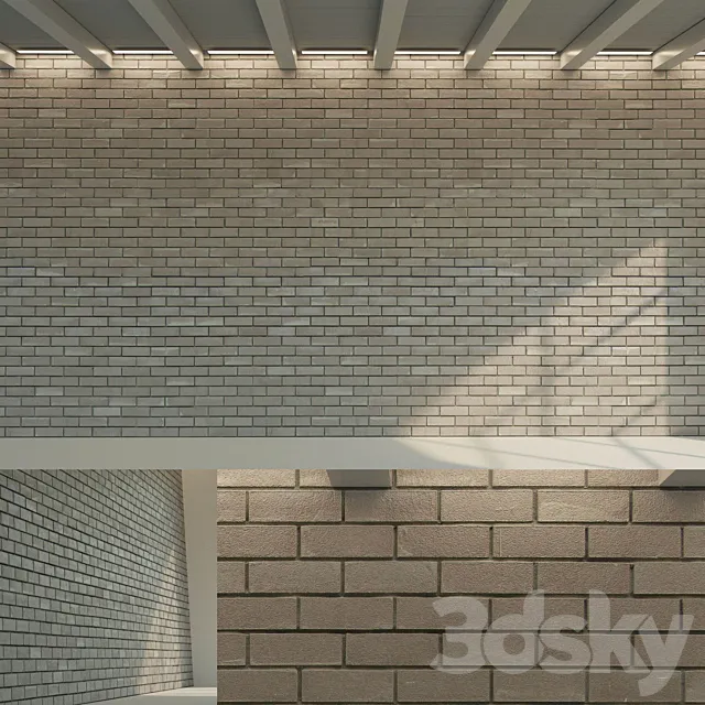 Brick wall (dark brick) 3DS Max Model