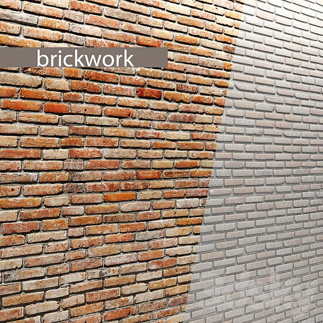 Brick wall. Masonry. brick. loft. aged. set. collection. decorative. panel. wall 3DSMax File