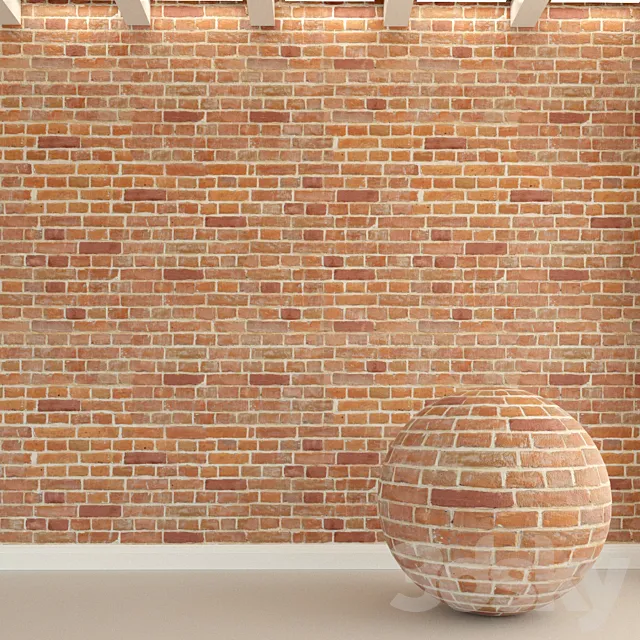 Brick wall. Old brick. 128 3DS Max Model