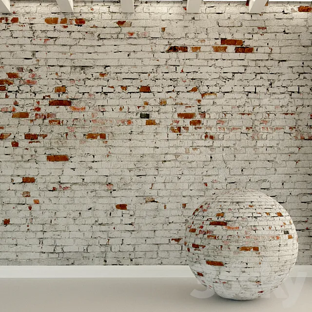 Brick wall. Old brick. 130 3DS Max Model