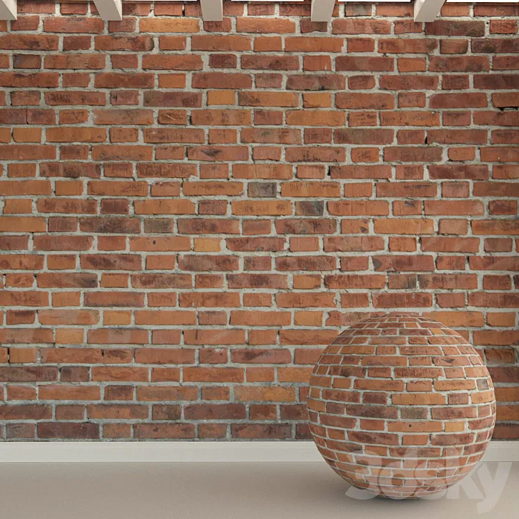 Brick wall. Old brick. 162 3DS Max