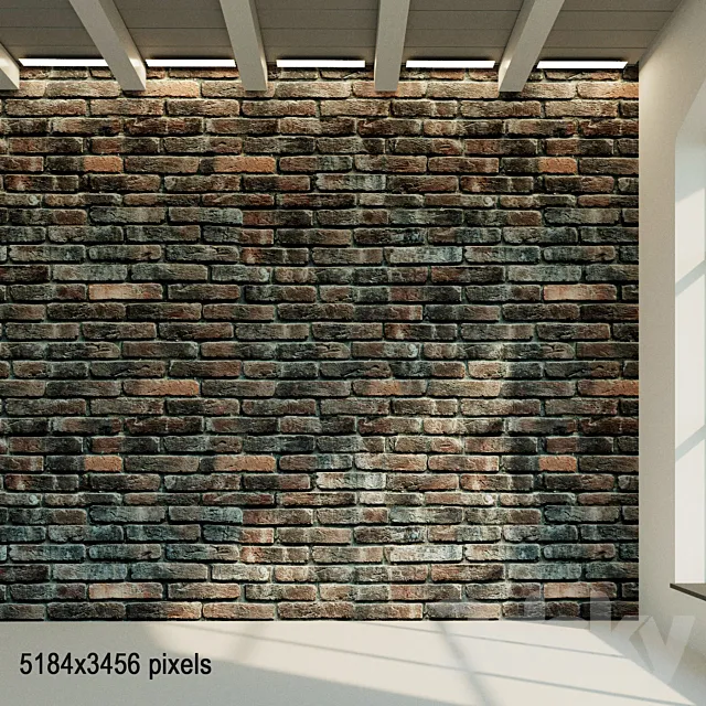 Brick wall. Old brick. 37 3ds Max