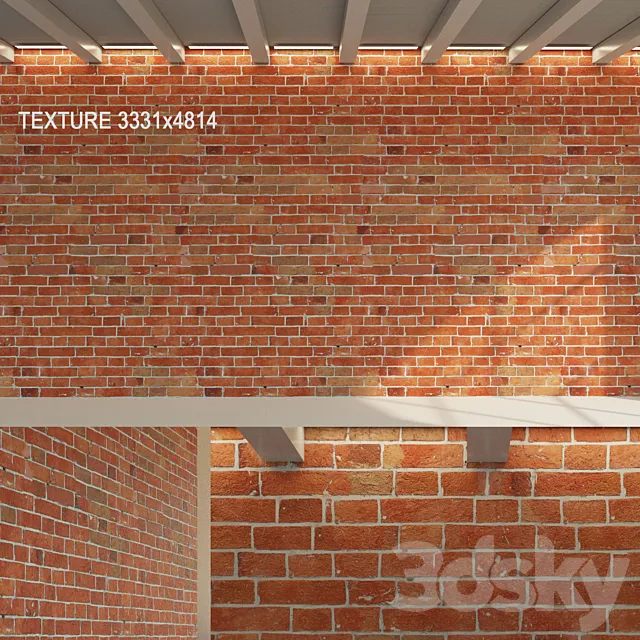 Brick wall (old brick) 6 3DSMax File