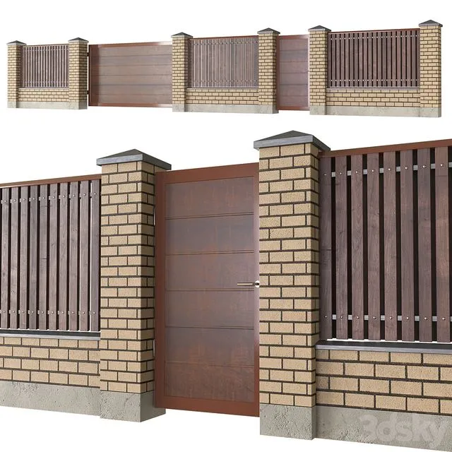 Brick_fence 3dsMax Model
