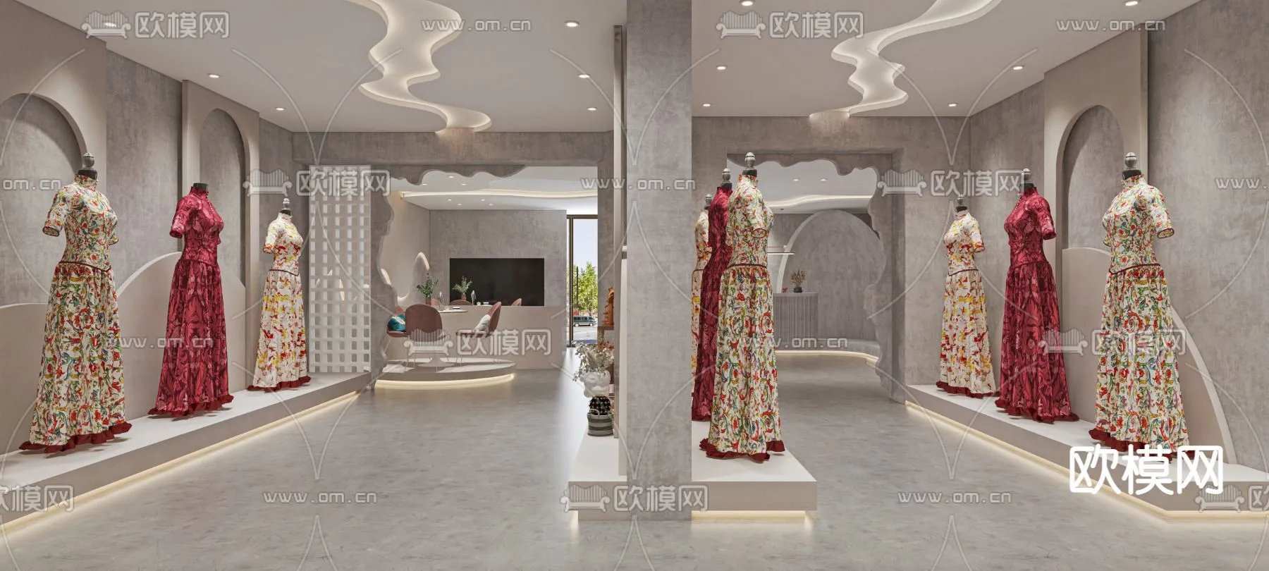 Bridal Shop – Wedding Store – Interior Desgin 3D Scene – 001