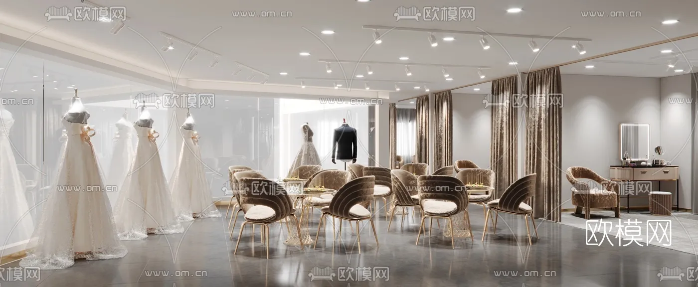 Bridal Shop – Wedding Store – Interior Desgin 3D Scene – 004