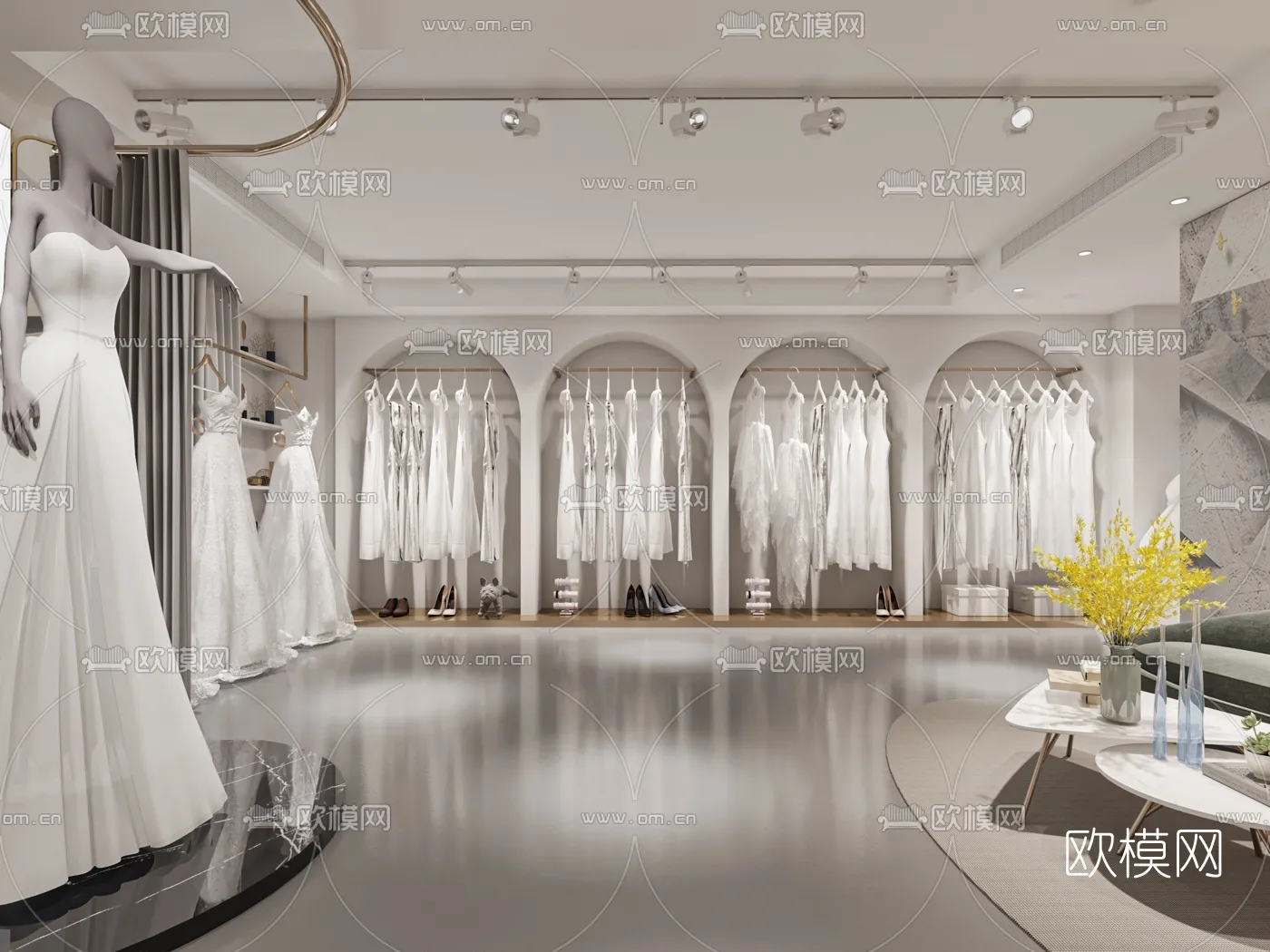 Bridal Shop – Wedding Store – Interior Desgin 3D Scene – 005