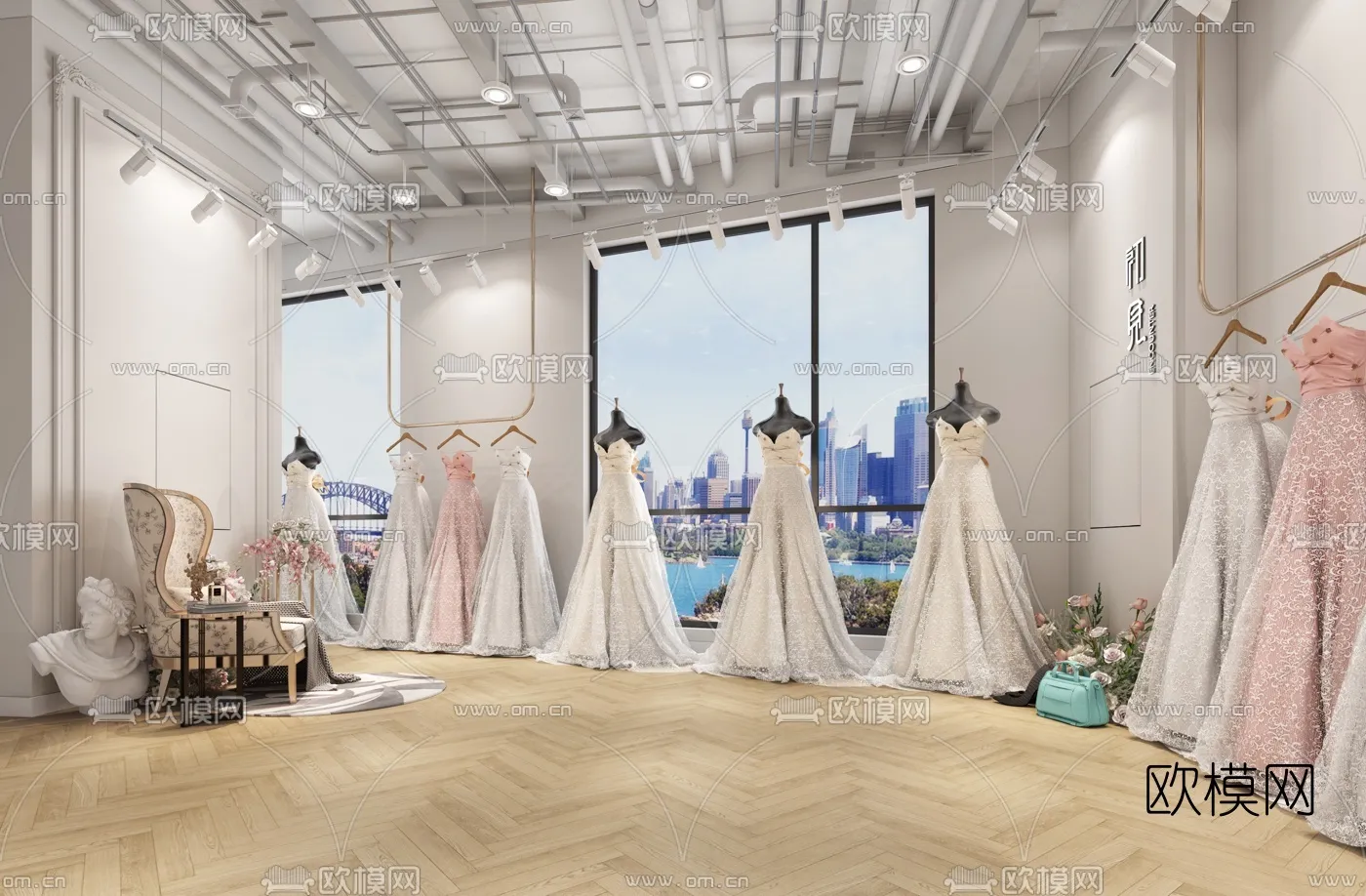 Bridal Shop – Wedding Store – Interior Desgin 3D Scene – 006