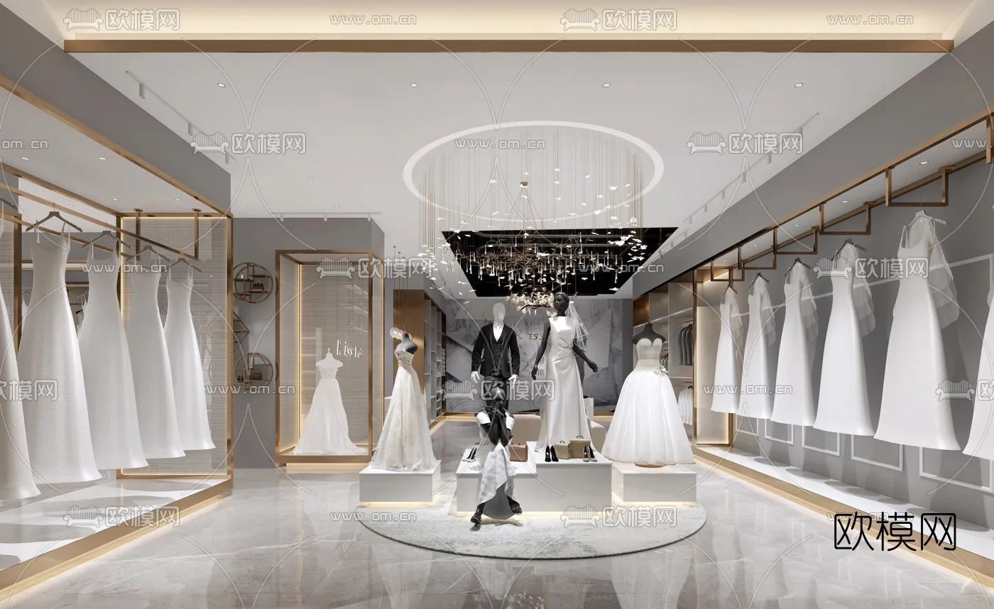 Bridal Shop – Wedding Store – Interior Desgin 3D Scene – 008