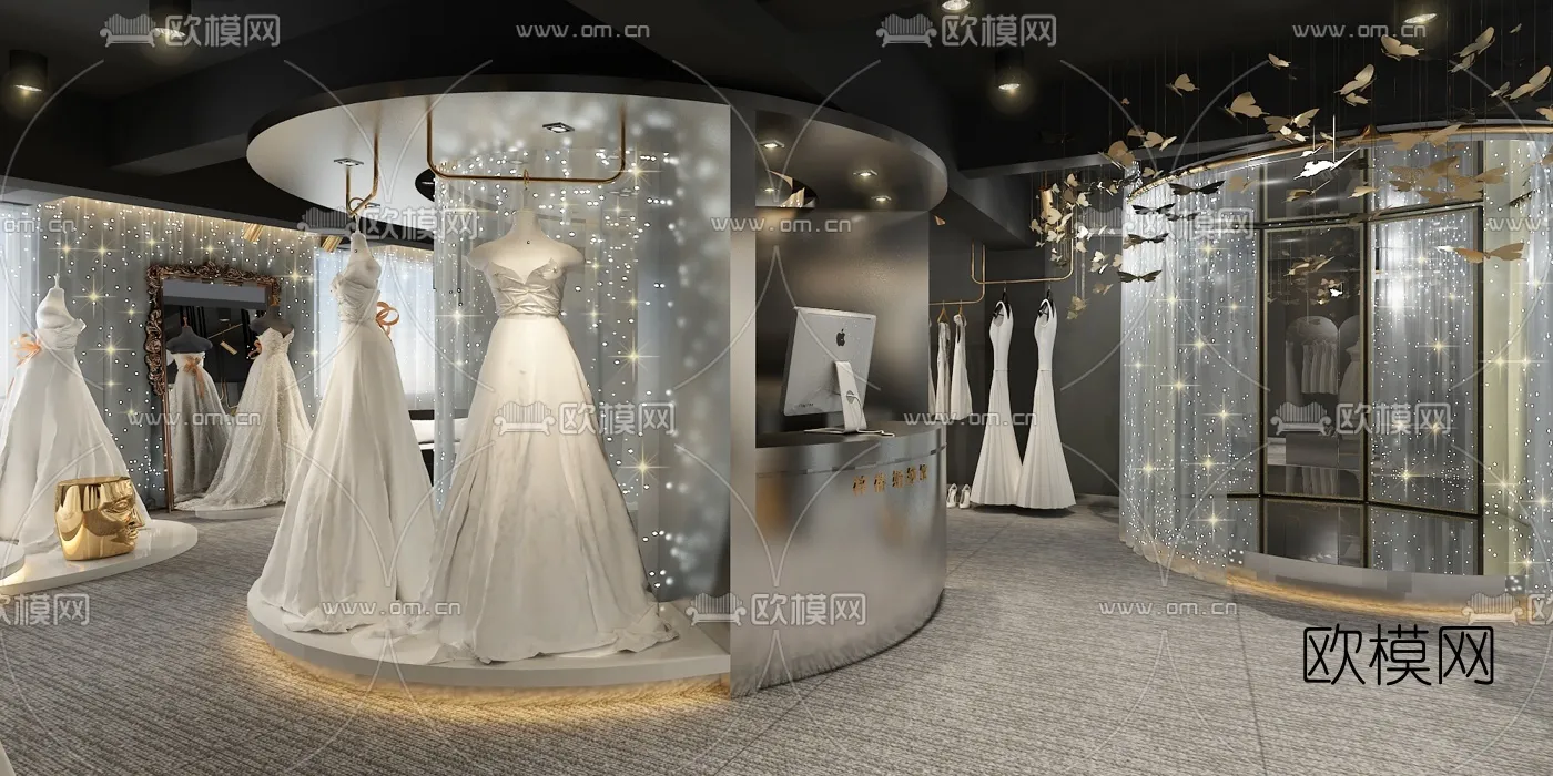 Bridal Shop – Wedding Store – Interior Desgin 3D Scene – 010