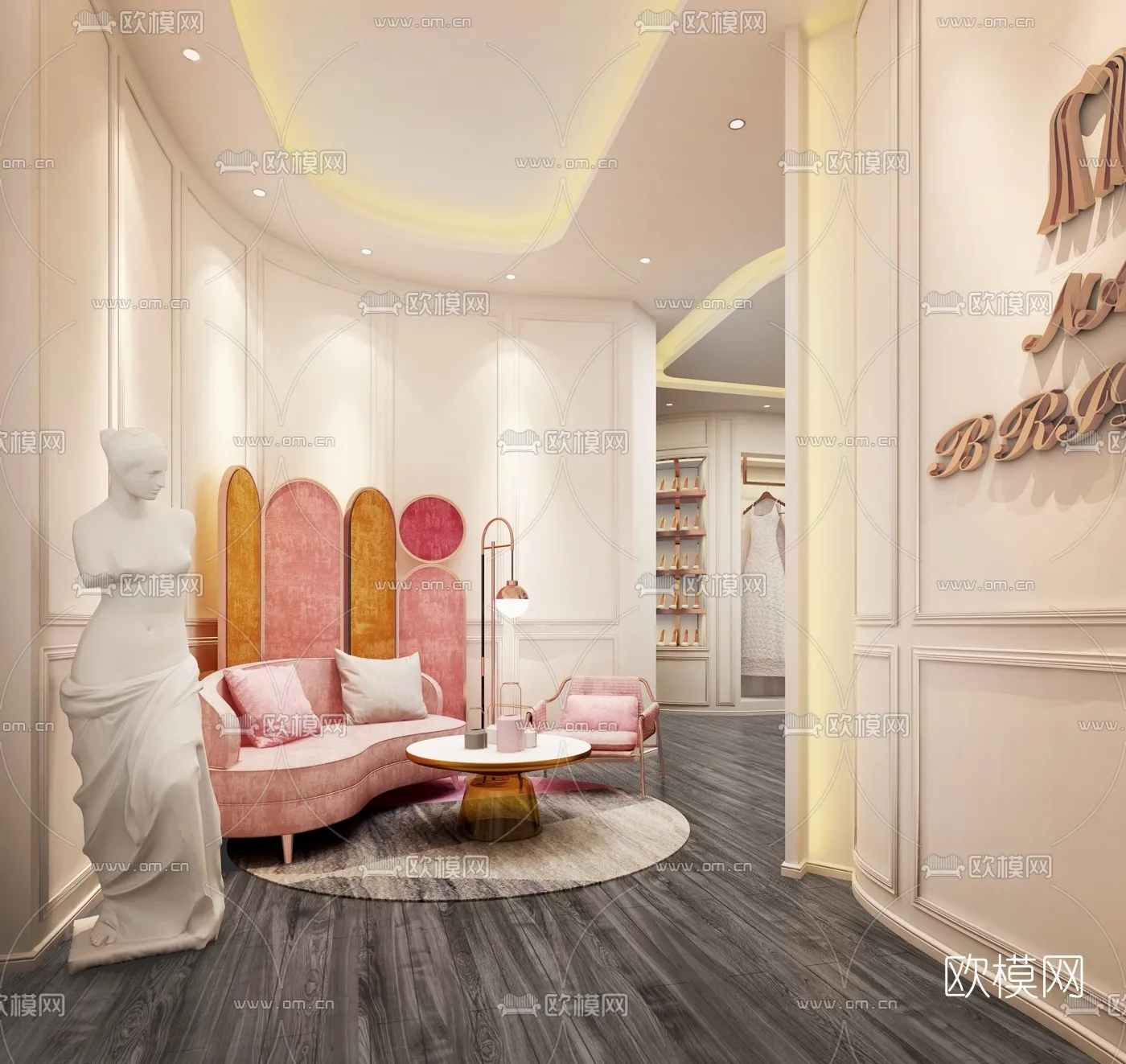 Bridal Shop – Wedding Store – Interior Desgin 3D Scene – 012