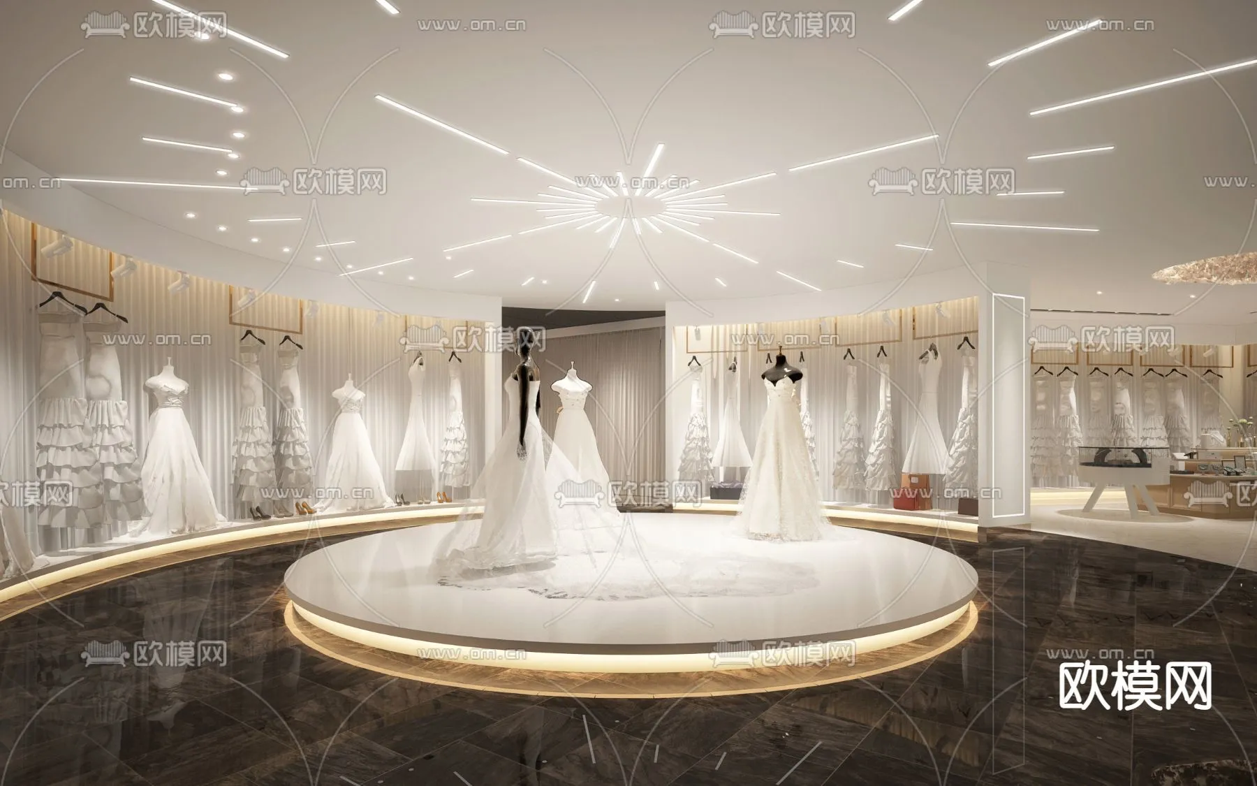 Bridal Shop – Wedding Store – Interior Desgin 3D Scene – 013