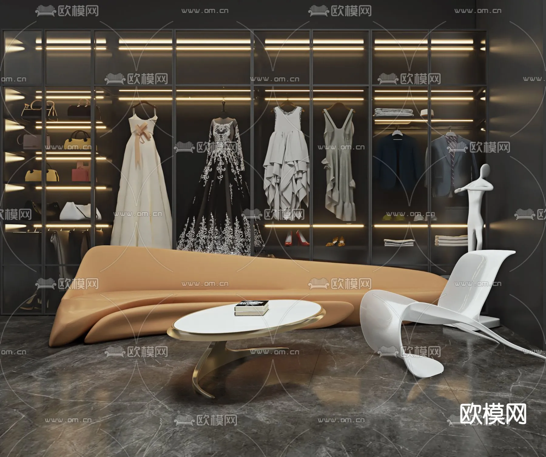 Bridal Shop – Wedding Store – Interior Desgin 3D Scene – 014