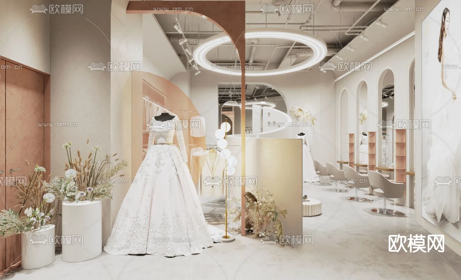 Bridal Shop – Wedding Store – Interior Desgin 3D Scene – 018