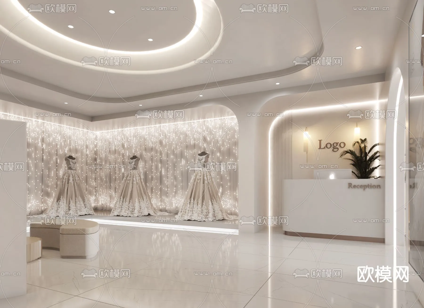 Bridal Shop – Wedding Store – Interior Desgin 3D Scene – 027