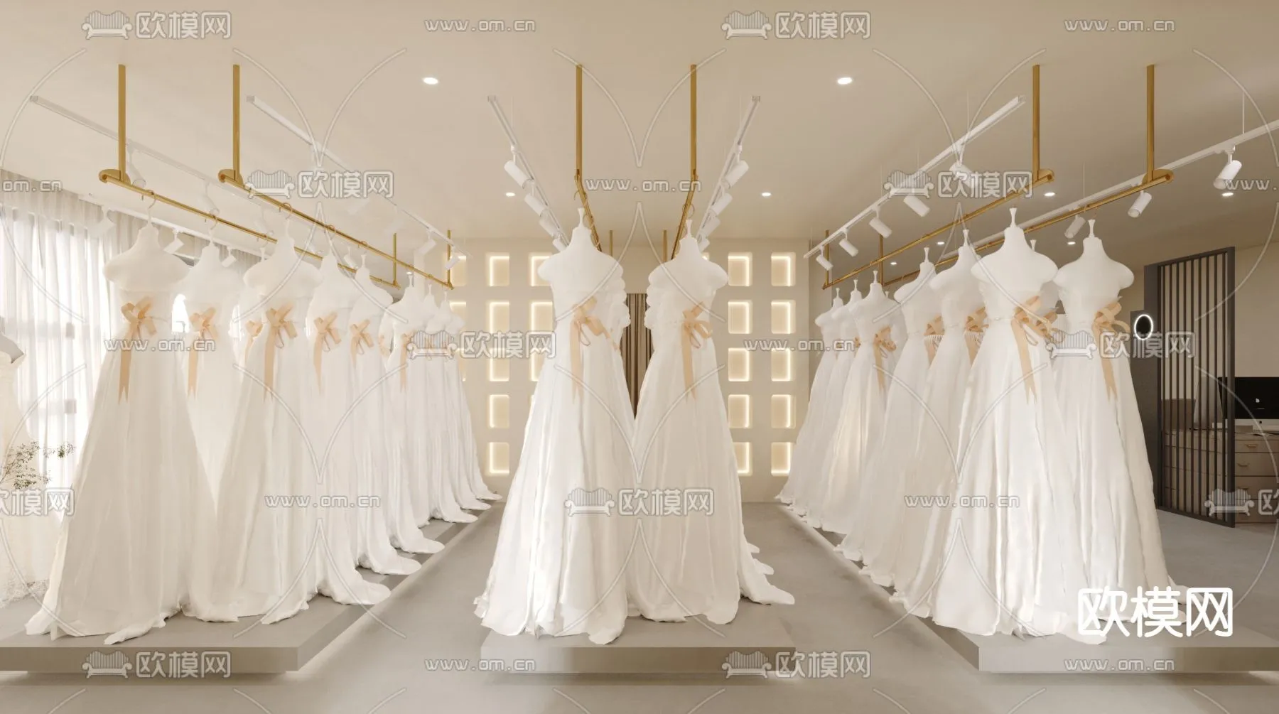 Bridal Shop – Wedding Store – Interior Desgin 3D Scene – 028