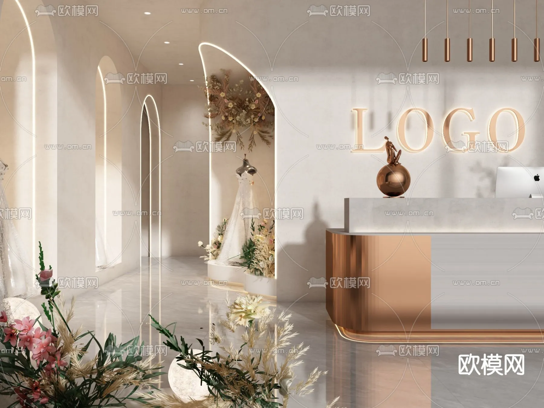 Bridal Shop – Wedding Store – Interior Desgin 3D Scene – 029