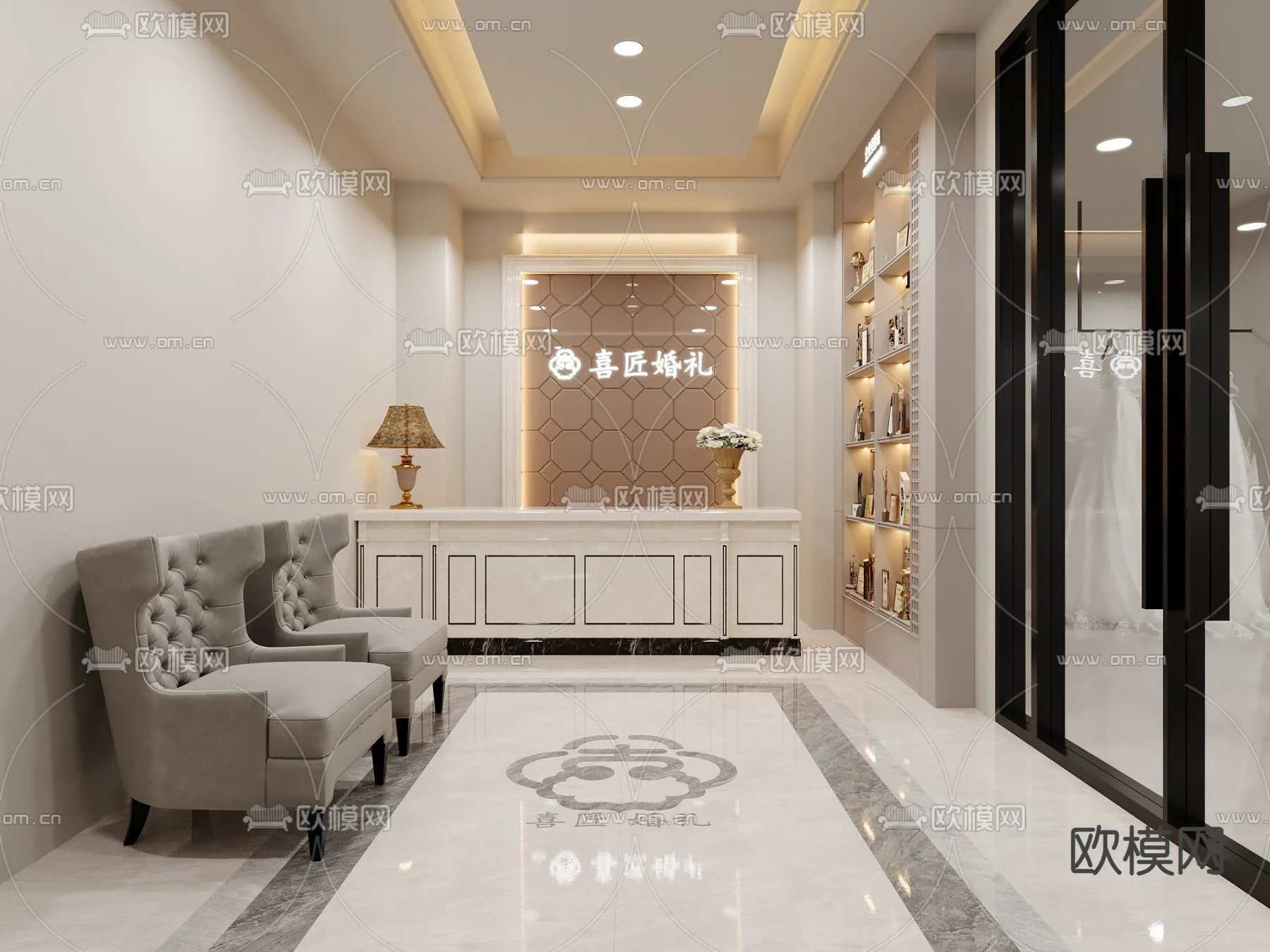 Bridal Shop – Wedding Store – Interior Desgin 3D Scene – 032