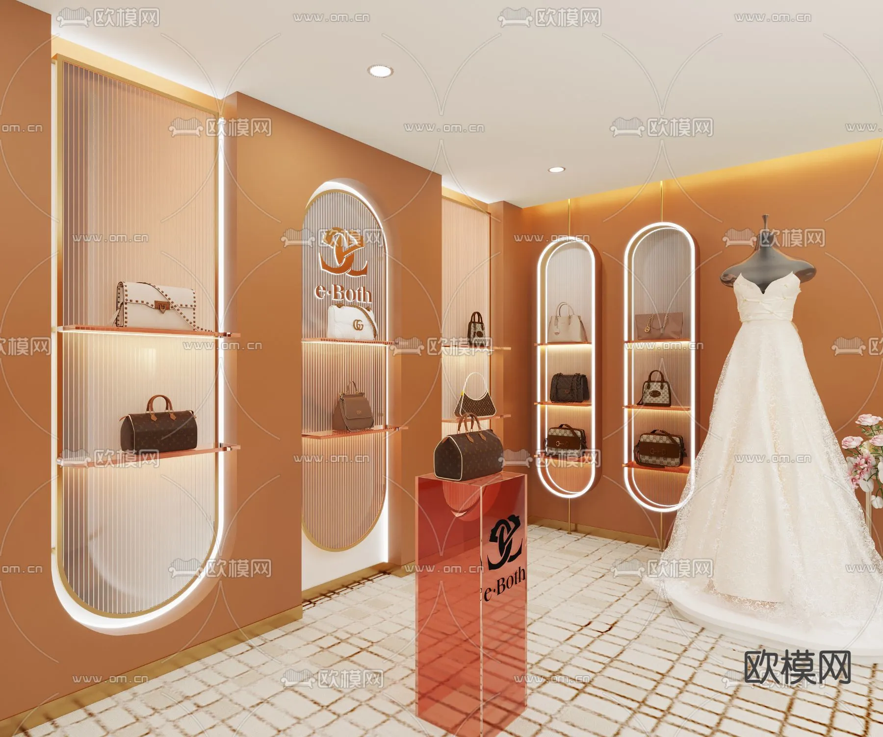 Bridal Shop – Wedding Store – Interior Desgin 3D Scene – 035