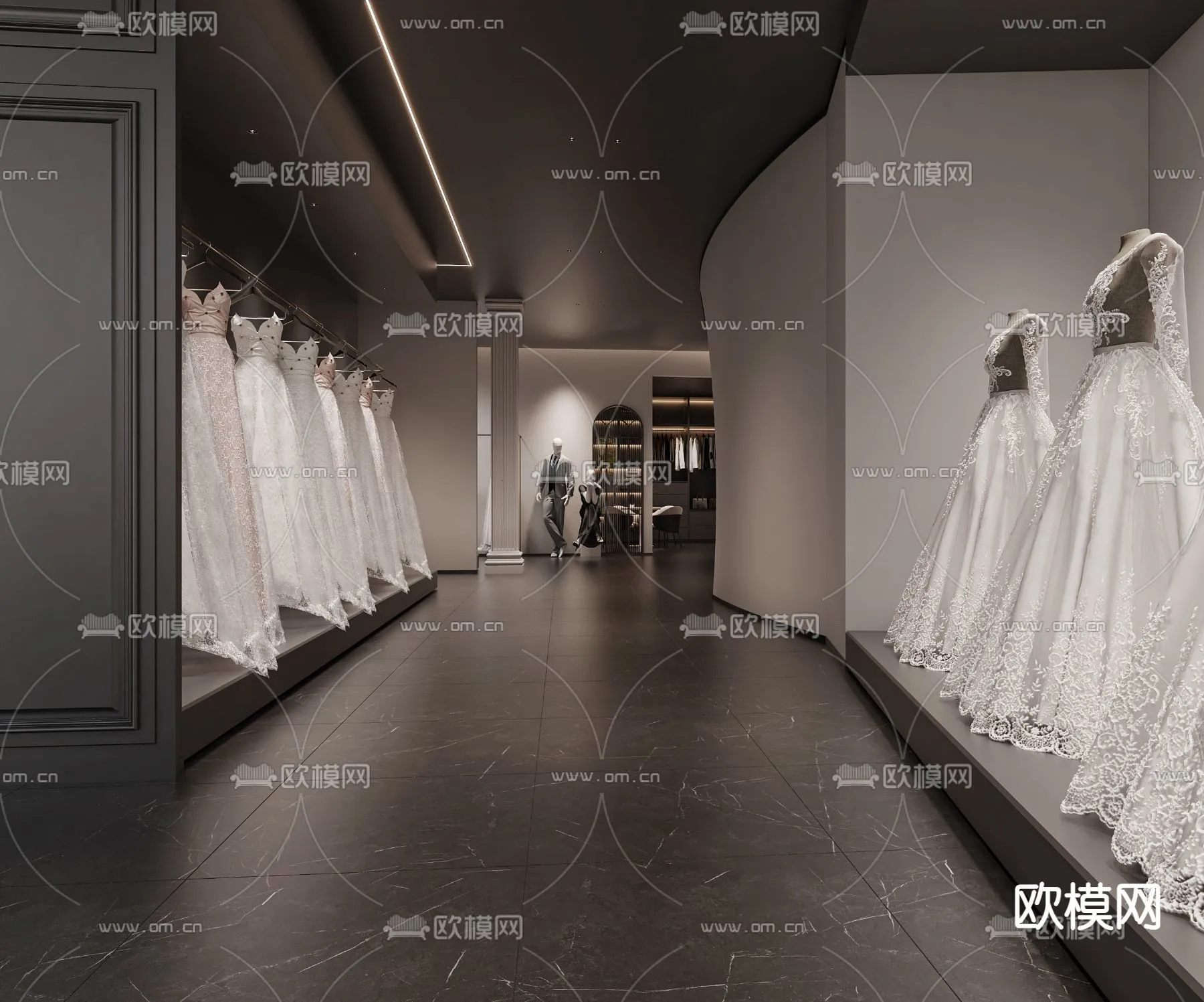 Bridal Shop – Wedding Store – Interior Desgin 3D Scene – 036