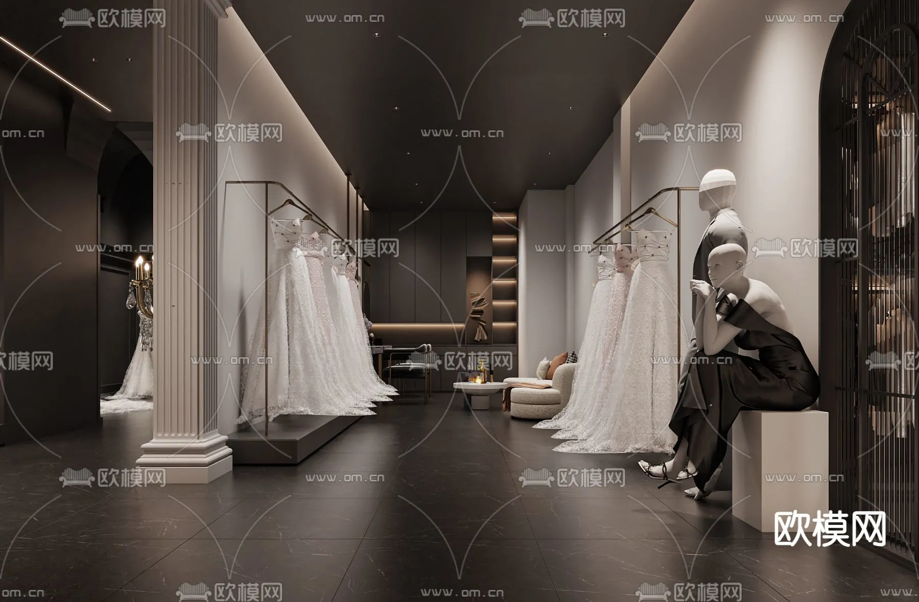 Bridal Shop – Wedding Store – Interior Desgin 3D Scene – 037